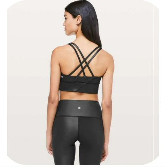 Lululemon Energy Bra Long Line "Special Edition Cire | Black | 8 - Picture 4 of 8